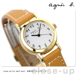 アニエスベー 時計 レディース ソーラー FBSD980 agnes b. キャメル 革ベルト 腕時計【あす楽対応】