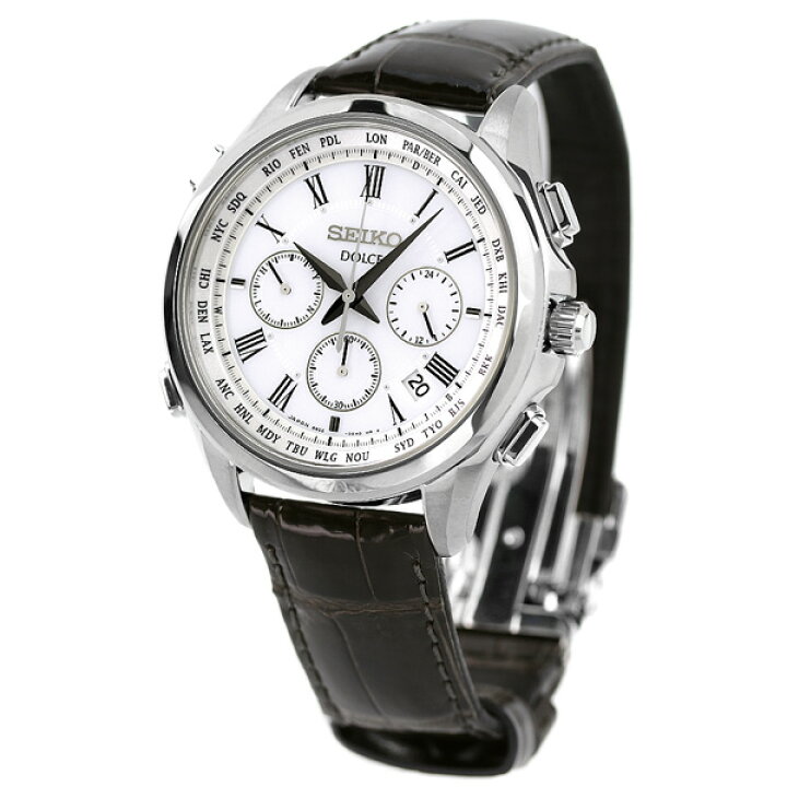 楽天市場 セイコー ドルチェ 電波ソーラー クロノグラフ Sada039 Seiko ドルチェ エクセリーヌ メンズ 腕時計 革ベルト 時計 腕時計のななぷれ