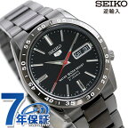 セイコー5 逆輸入 自動巻き 腕時計 ブランド メンズ 黒い稲妻 セイコー ファイブ SEIKO SNKE03K1 オールブラック 黒 プレゼント ギフト