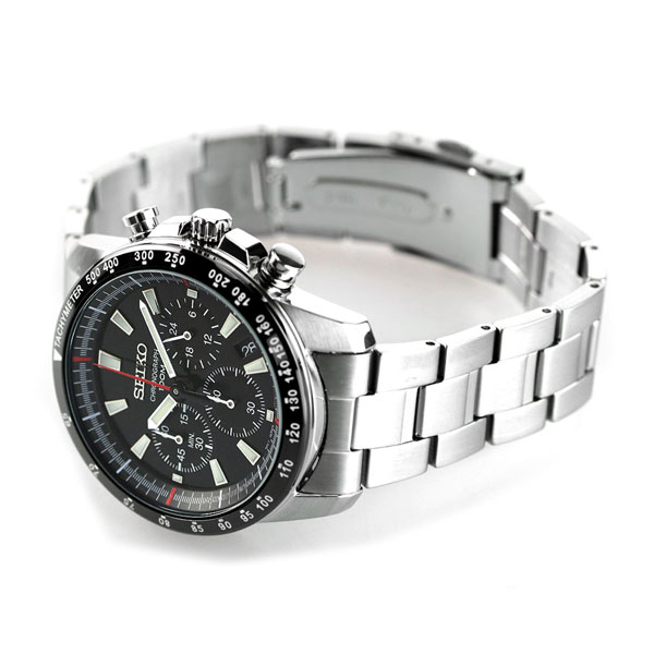 セイコー クオーツ SSB031P1 クロノグラフ 腕時計 メンズ ブラック SEIKO | 腕時計のななぷれ