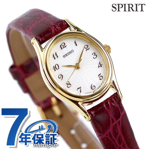 【15日は全品5倍に店内ポイント最大35倍】 セイコー スピリット クオーツ レディース 腕時計 SSDA006 SEIKO SPIRIT  ホワイト×レッド 赤 時計 | 腕時計のななぷれ