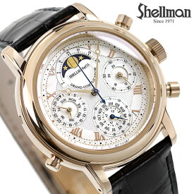 シェルマン Shellman グランドコンプリケーション プレミアム ムーンフェイズ クロノグラフ メンズ 腕時計 ブランド 新品 時計 ギフト 父の日 プレゼント 実用的