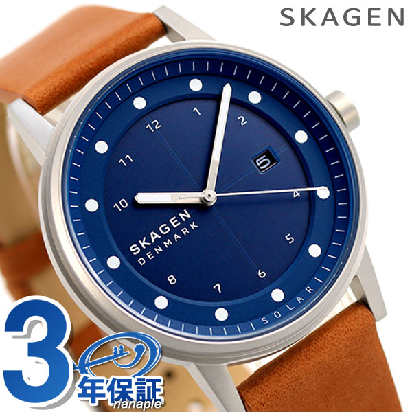 スカーゲン 時計 ヘンリクセン 40mm ソーラー メンズ 腕時計 SKW6739 SKAGEN ブルー×ブラウン | 腕時計のななぷれ