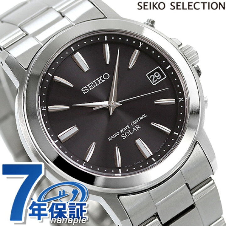 楽天市場 今なら店内ポイント最大40倍 セイコーセレクション 電波ソーラー Sbtm169 腕時計 メンズ ブラック Seiko Selection 腕時計のななぷれ