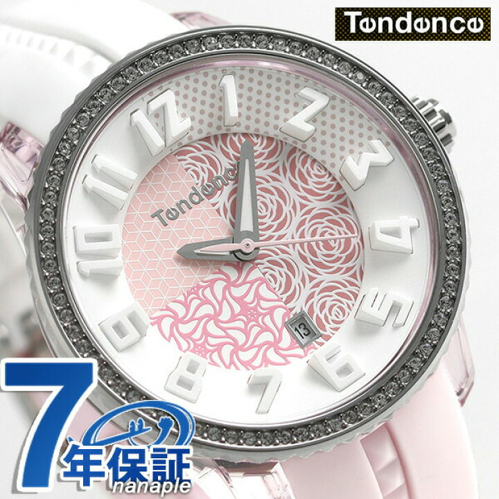 楽天市場 テンデンス クレイジー ミディアム 42mm レディース 腕時計 Ty Tendence ホワイト ピンク 時計 腕時計 のななぷれ