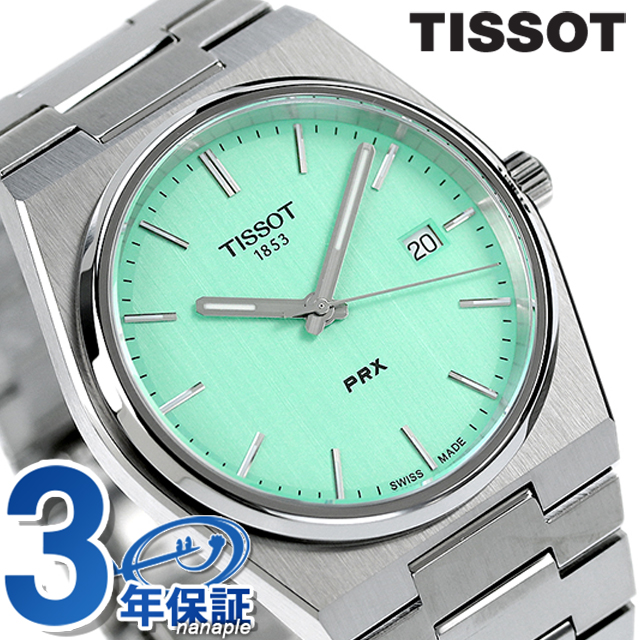 ティソ T-クラシック ピーアールエックス クオーツ 腕時計 メンズ TISSOT T137.410.11.091.01 アナログ ライトグリーン スイス製