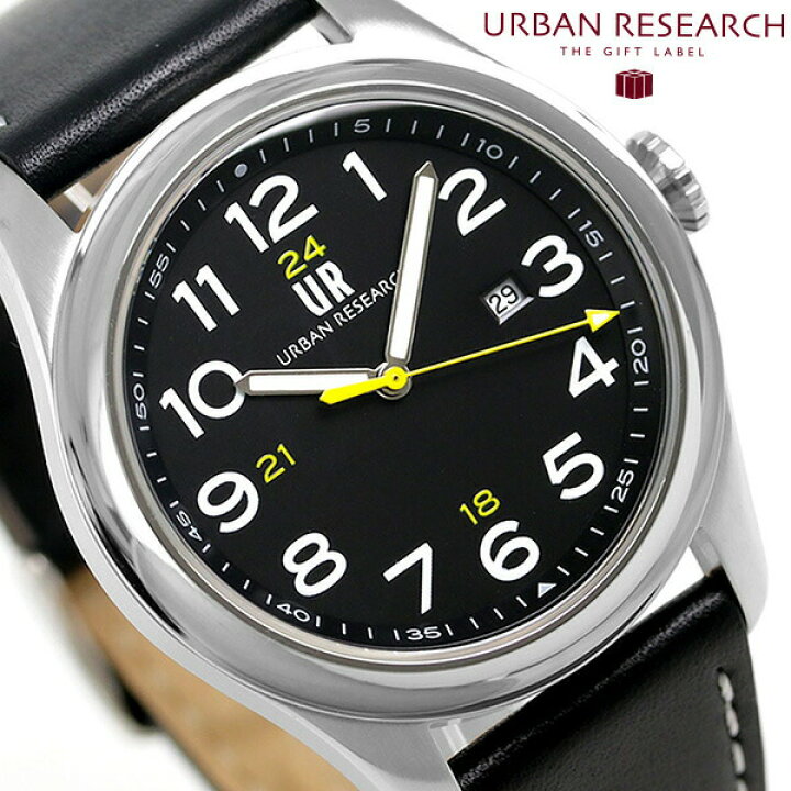 楽天市場】URBAN RESEARCH 3針デイト 革ベルト メンズ 腕時計 UR001-01 
