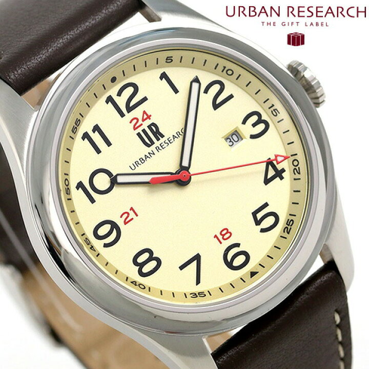楽天市場】【最大2000円OFFクーポンに店内ポイント最大58倍】 URBAN RESEARCH 3針デイト 革ベルト メンズ 腕時計  UR001-03 アーバンリサーチ ゴールド 時計 : 腕時計のななぷれ