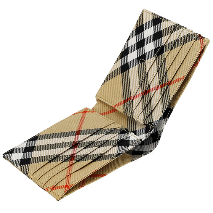 楽天市場】バ−バリ− 二つ折り財布 メンズ BURBERRY チェック 8097588  