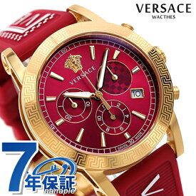 ヴェルサーチ ヴェルサーチェ 時計 スポーツテック 40mm クロノグラフ クオーツ メンズ 腕時計 ブランド VELT01421 VERSACE レッド 記念品 ギフト 父の日 プレゼント 実用的