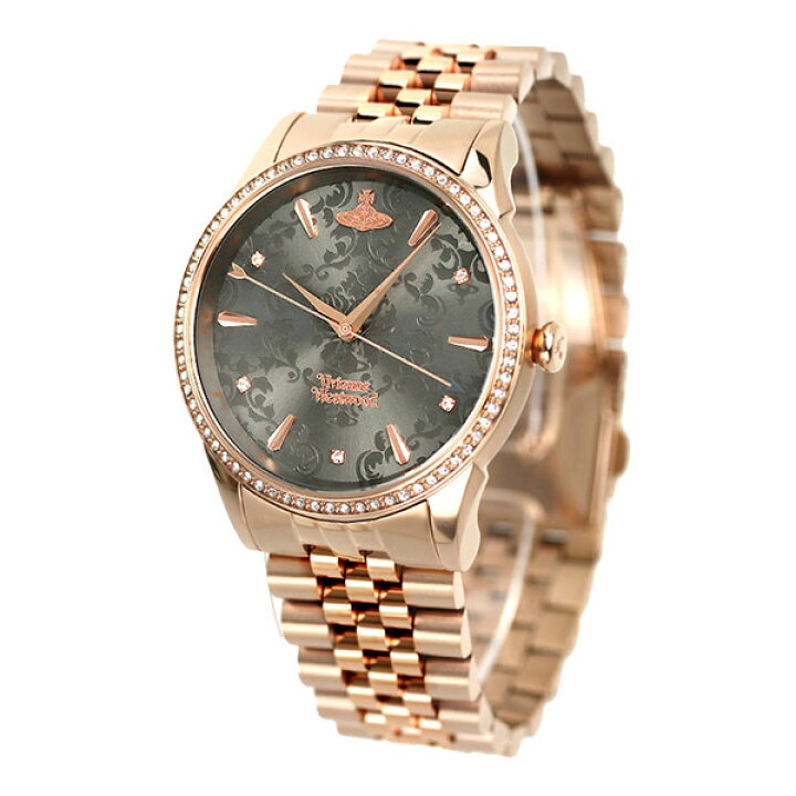 ヴィヴィアン ウエストウッド 時計 38mm メンズ レディース 腕時計 VV208RSRS Vivienne Westwood グレー× ピンクゴールド 腕時計のななぷれ ヴィヴィアン ウエストウッド Vivienne Westwood 腕時計 メンズ レディース ユニセックス VV208RSRS クオーツ グレー ピンクゴールド