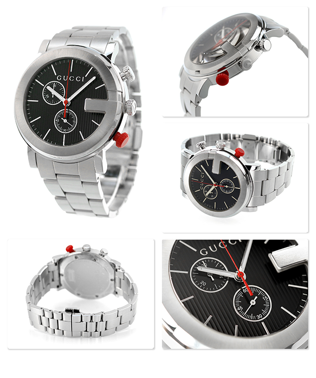 【1000円割引クーポン発行中】 グッチ 時計 メンズ GUCCI 腕時計 クロノグラフ クオーツ YA101361 ブラック | 腕時計のななぷれ