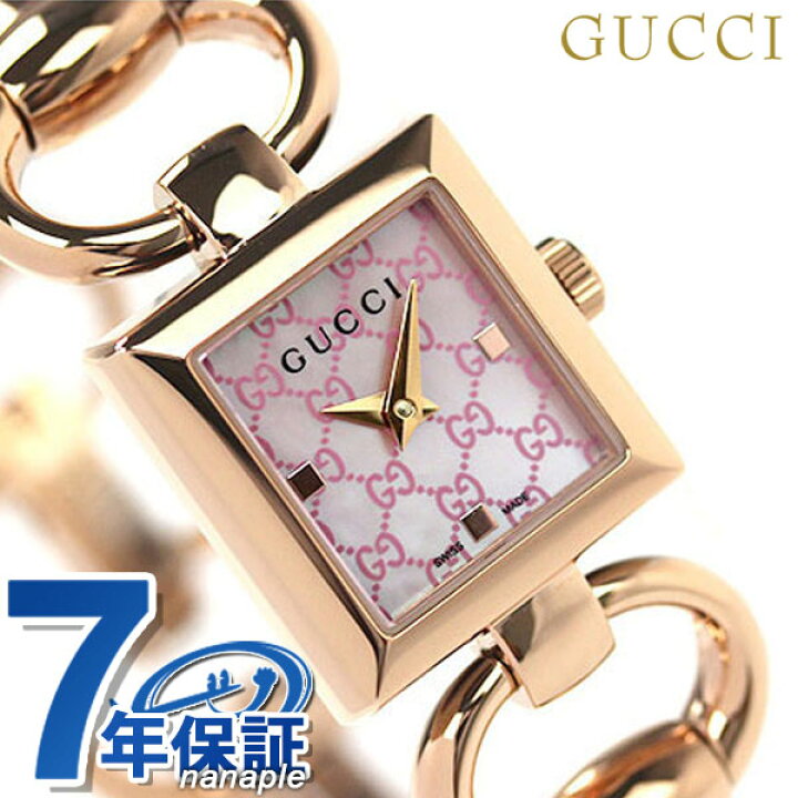 楽天市場 グッチ 時計 レディース Gucci 腕時計 トルナブォーニ ピンクシェル ピンクゴールド Ya15 腕時計のななぷれ