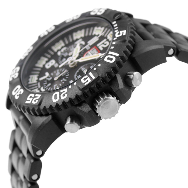 【1000円割引クーポンに店内ポイント最大37倍】 ルミノックス ネイビー シールズ カラーマークシリーズ クロノグラフ 3082 LUMINOX  メンズ 腕時計 クオーツ オールブラック×ホワイト | 腕時計のななぷれ