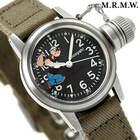 モントルロロイ ミリタリーウォッチ ブシップウオッチ ポパイ リミテッドバージョン クオーツ 腕時計 メンズ M.R.M.W. BSPS-E1-POP-FAB-GR アナログ ブラック カーキ 黒 ギフト 父の日 プレゼント 実用的