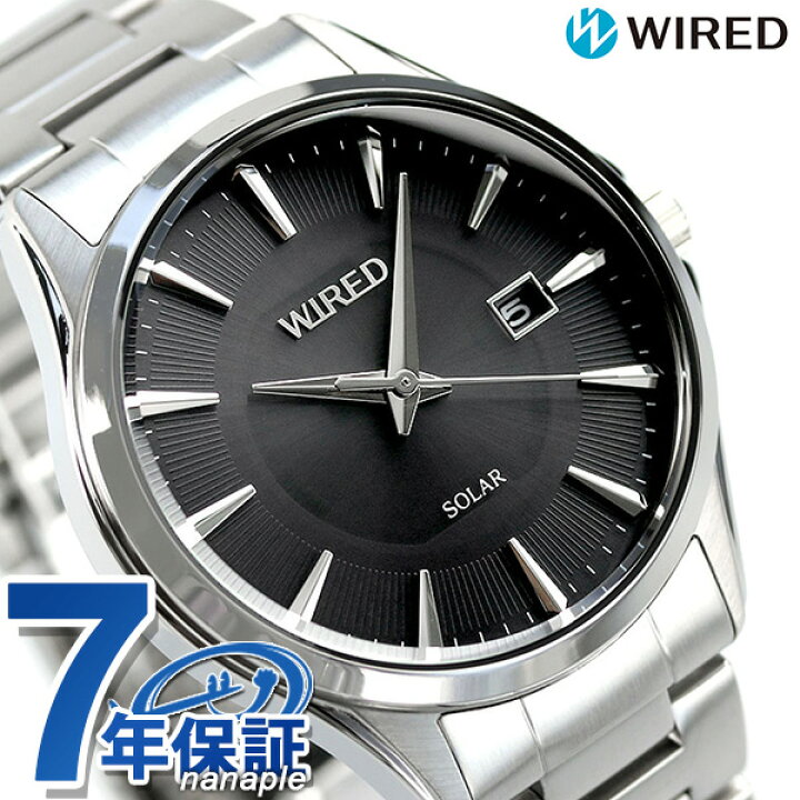 楽天市場 セイコー ワイアード Seiko Wired ソーラー メンズ 腕時計 Agad410 ブラック 黒 腕時計のななぷれ