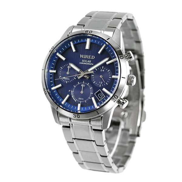 セイコー ワイアード ソーラー クロノグラフ メンズ 腕時計 AGAD415 SEIKO WIRED ブルー | 腕時計のななぷれ