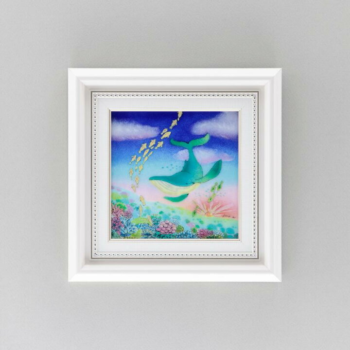 楽天市場】くじらが見た夢 海 風景 七宝焼 七宝焼き 額 絵画 絵 アート 