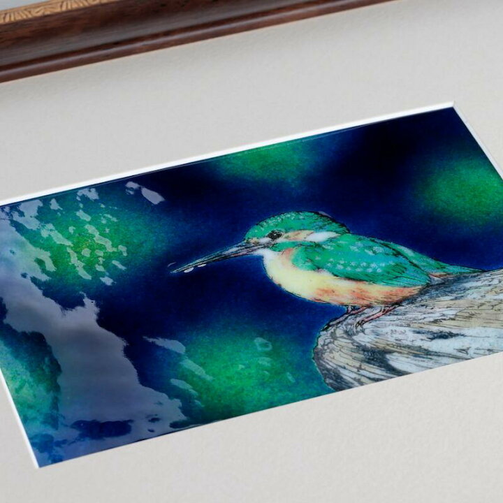 楽天市場】かわせみ 七宝 七宝焼 額 アート アートフレーム 鳥 