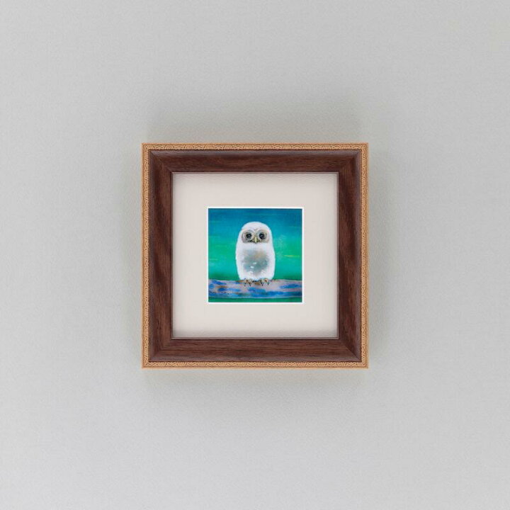 楽天市場】つぶらな瞳のふくろう（緑） 七宝 鳥 絵画 絵 額 アート 