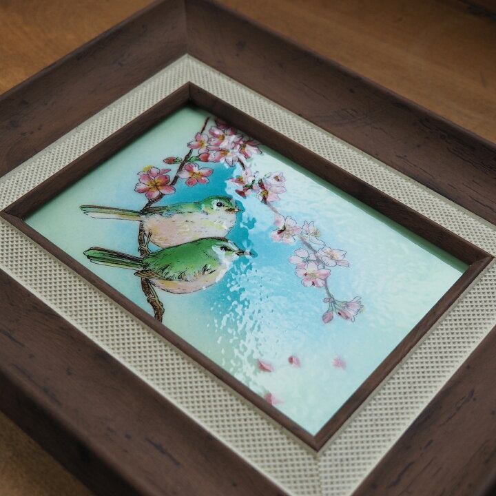 楽天市場】桜にうぐいす 鳥 桜 春 七宝焼 七宝焼き 七宝絵画 絵 絵画 