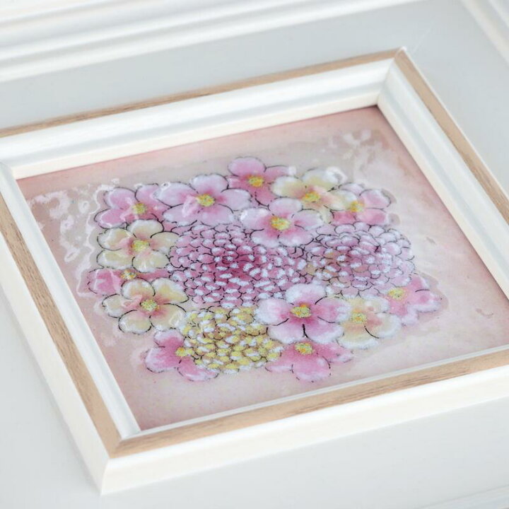 楽天市場】桜 ブーケ 七宝焼 七宝焼き 七宝絵画 額 アート 水彩画 絵 
