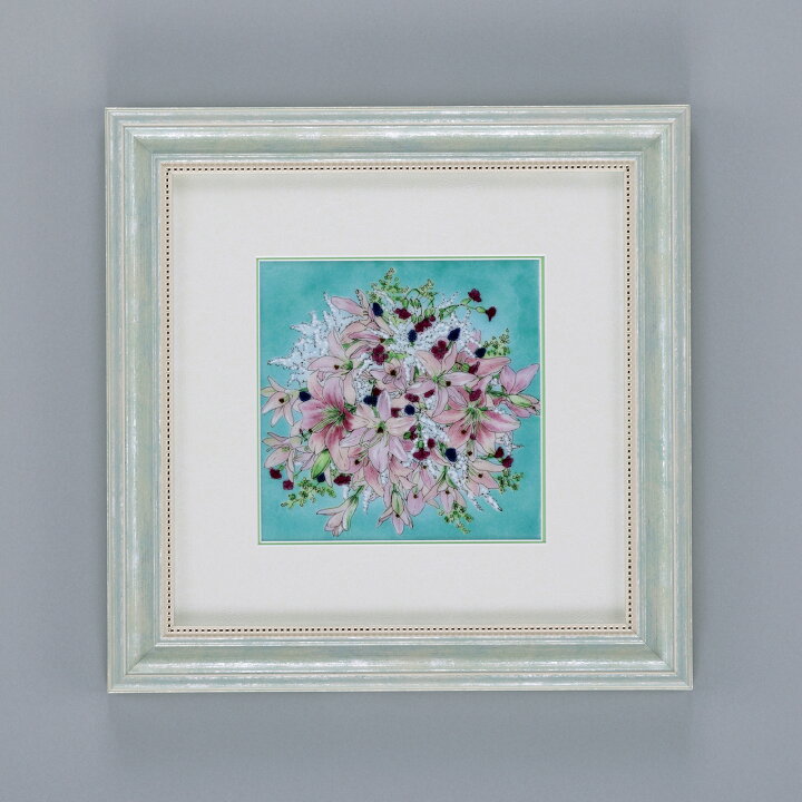 楽天市場】リリーブーケ 七宝焼 七宝焼き 七宝絵画 額 アート 水彩画 