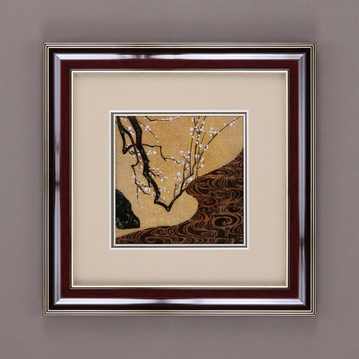 楽天市場】白梅 /尾形光琳画 紅白梅図屏風/七宝焼 額 アート 縁起物 