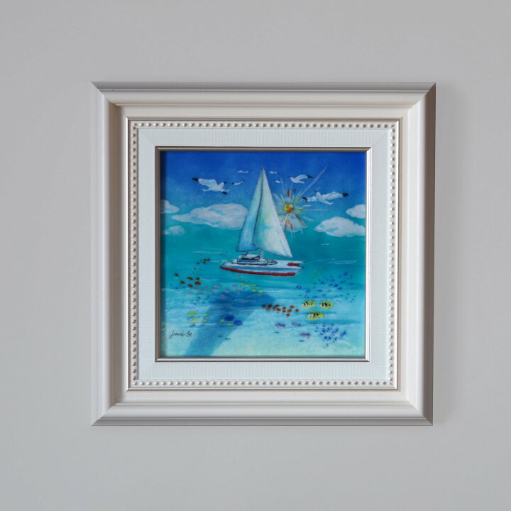楽天市場】ヨット 七宝 七宝焼 絵 絵画 夏の絵画 夏休み プレゼント 