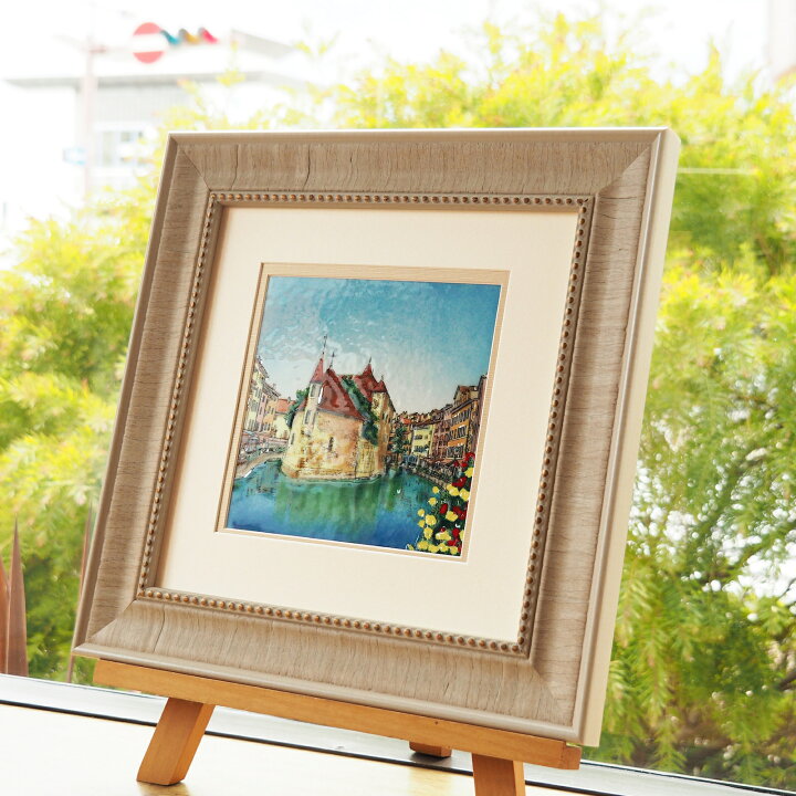 楽天市場】アヌシー 七宝 額 アート 水彩画 絵 絵画 イラスト ガラス 