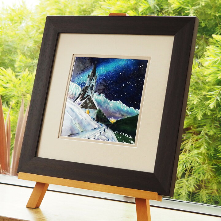 楽天市場】星降る教会 七宝焼 額 アート 壁飾り 絵 油絵 水彩画 