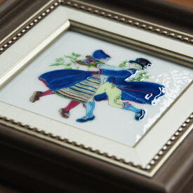 ダンス　七宝焼　七宝焼き　七宝絵画　額　絵画　アート　フレーム　タイル　花　野菜　インテリア　絵画額入り　プレゼント　贈り物　誕生日　母の日　退職祝　結婚祝い　新築祝　色褪せないアート　癒しのアート　アクセント　キッチン　インテリア