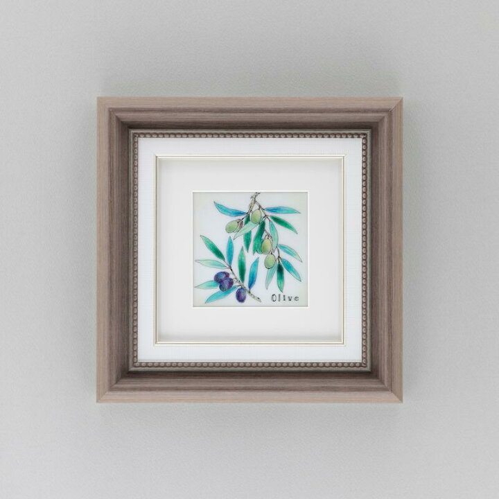 楽天市場】オリーブ 七宝焼 七宝焼き 七宝絵画 絵 絵画 額 絵画額入り 