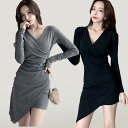 セクシー ワンピース ミニ 大人可愛い キャバ ワンピース 長袖 きれいめ 秋冬 aライン タイト ニットワンピース タイトワンピース きれいめワンピース セクシーボディコンタイトミニワンピース セクシー 黒 グレー