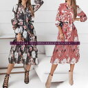 .プリーツワンピース 結婚式 ロングワンピース シフォンワンピース 長袖 ワンピース きれいめ マキシ丈ワンピース ロングドレス オフィス パーティードレス 秋 冬 春 夏 大人 上品 細見え フォーマル フレア プリーツ ボウタイ 切り替え 30代 40代 50代 黒 大きいサイズ