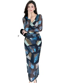 ロングワンピース 長袖 フォーマル マキシ丈ワンピース レディース きれいめ キャバドレス ロング ワンピース 花柄 ロングドレス セクシー キャバ ドレス パーティードレス ラウンジ タイトワンピース カシュクール aライン ド 春 夏 秋 冬 結婚式 発表会 シースルー