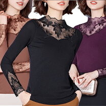 楽天市場】黒 レース 長袖の通販 