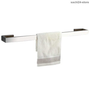 タオルバー 304ステンレス製 60cm 壁掛け ネジ取付 鏡面処理 バスルームアクセサリー タオルホルダー タオル掛け タオルラック タオルハンガー お風呂 キッチン