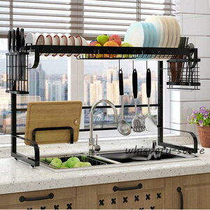 水切りラック 水切りかご シンク上 キッチン収納 収納ラック まな板スタンド付 皿立て 食器 洗い物 水切り 乾燥 台所 流し台便利 省スペース 収納棚