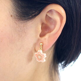 小桜　ピアス/イヤリング【美濃焼 やきもの アクセサリー ハンドメイド 陶磁器 陶器 桜 さくら 春 入園式 入学式 浴衣 和服 着物 ギフト プレゼント】