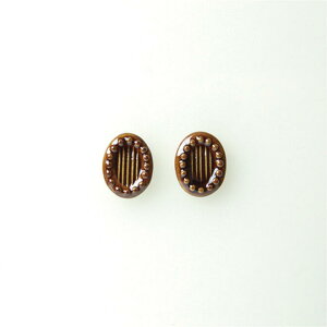 おーばる ピアス てのもの【美濃焼 陶芸作家 駒井香文 タイル やきもの 陶器 陶磁器 アクセサリー ハンドメイド】