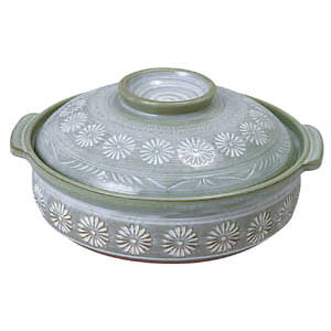 【銀峯窯】土鍋 銀峯三島 土鍋【6号】