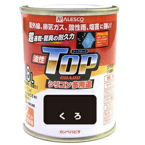 【カンペハピオ】油性塗料 油性トップガード【0.8L 黒】