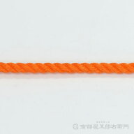 【1m単位のカット販売】和太鼓用クレモナロープ 12mm オレンジ 化繊切売り販売 ロープ 紐 ヒモ 紐締め 化…