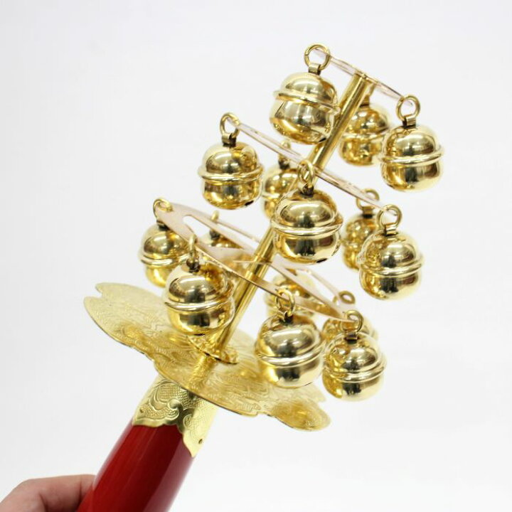 楽天市場】【日本製・磨き品】神楽鈴(大) 本体の長さ約30cm 鈴の大きさ 