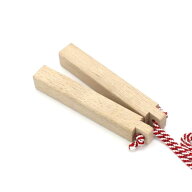 【国産の樫材を使用して製作】 拍子木(ミニ) 樫製 長さ13,5cm 太さ1,9cmX1,9cmおまつり お神輿 祭礼用品 …