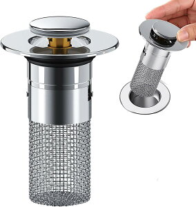 キッチンシンク、公衆トイレ、バスルーム、洗面台 バス用品 | 浴槽排水ストレーナー アンチブロッキングヘアキャッチャープラグ