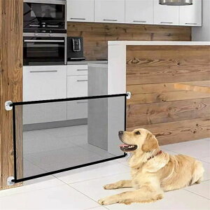 ペットフェンス ペットゲート メッシュゲート 階段上 セーフティゲート ドッグゲート メッシュタイプ ベビーゲート ベビーフェン