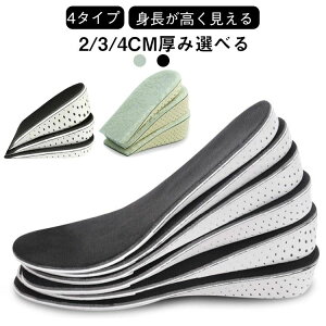 スニーカー シークレットパッド レディース シークレットインソール スポーツシューズ 中敷き メンズ 高く見え 2/3/4cm 運動靴