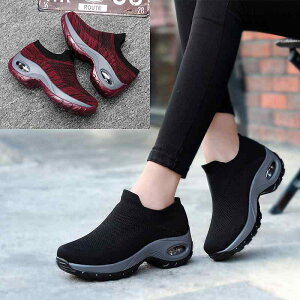 スリッポン スニーカー かっこいい ソックス シューズ エアクッション 快適 軽量 疲れにくい 動きやすい 韓国系 レディース 運動